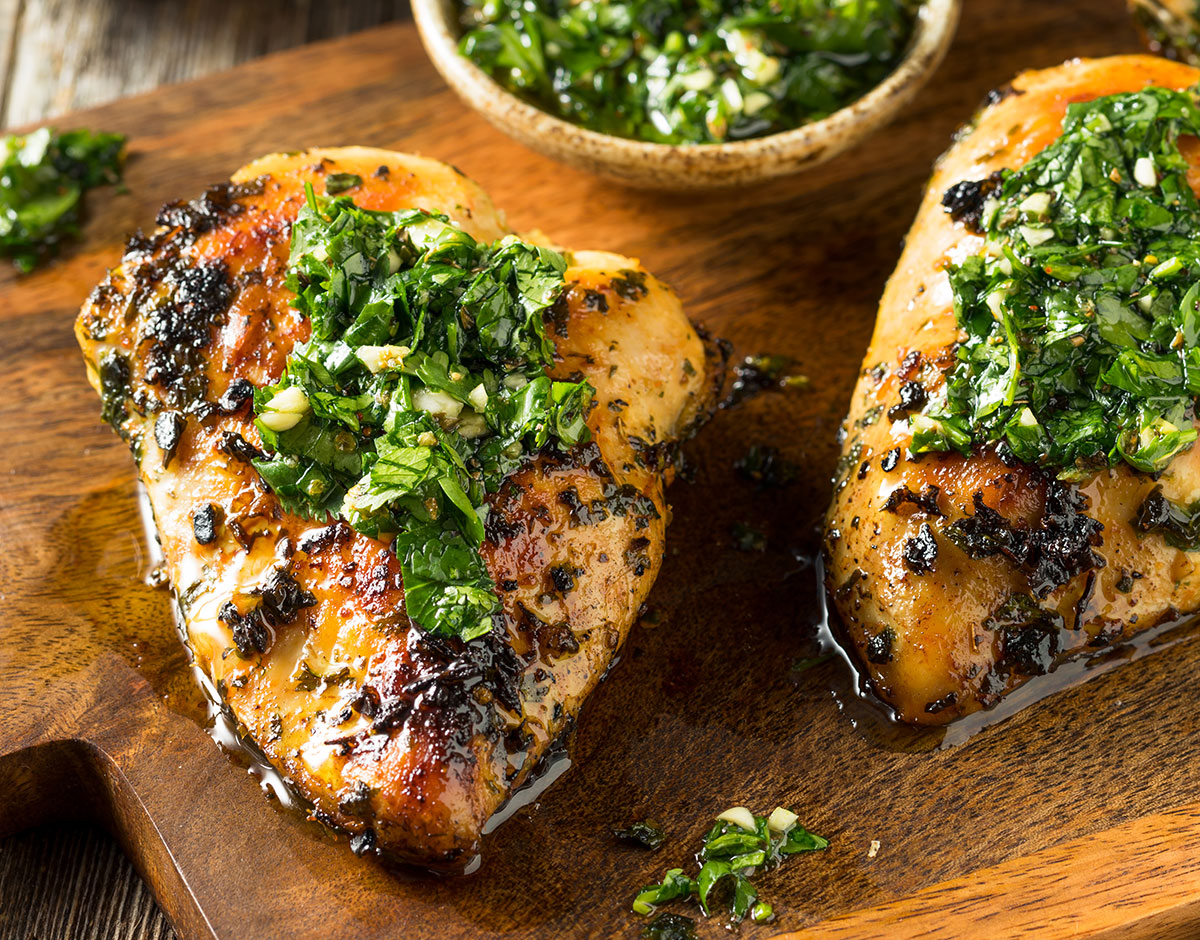 Grilled Chicken with Herby Salsa