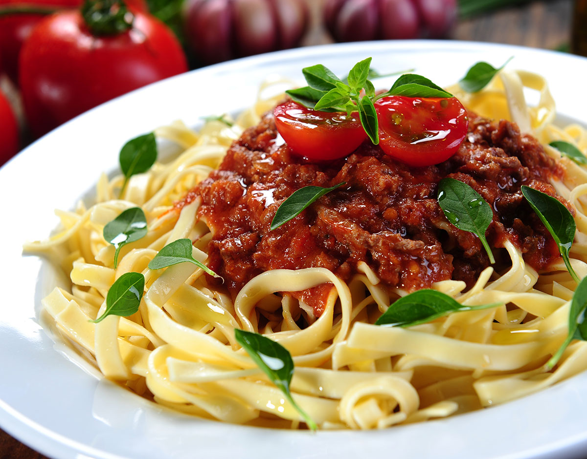 Chicken Bolognese with Crispy Basil