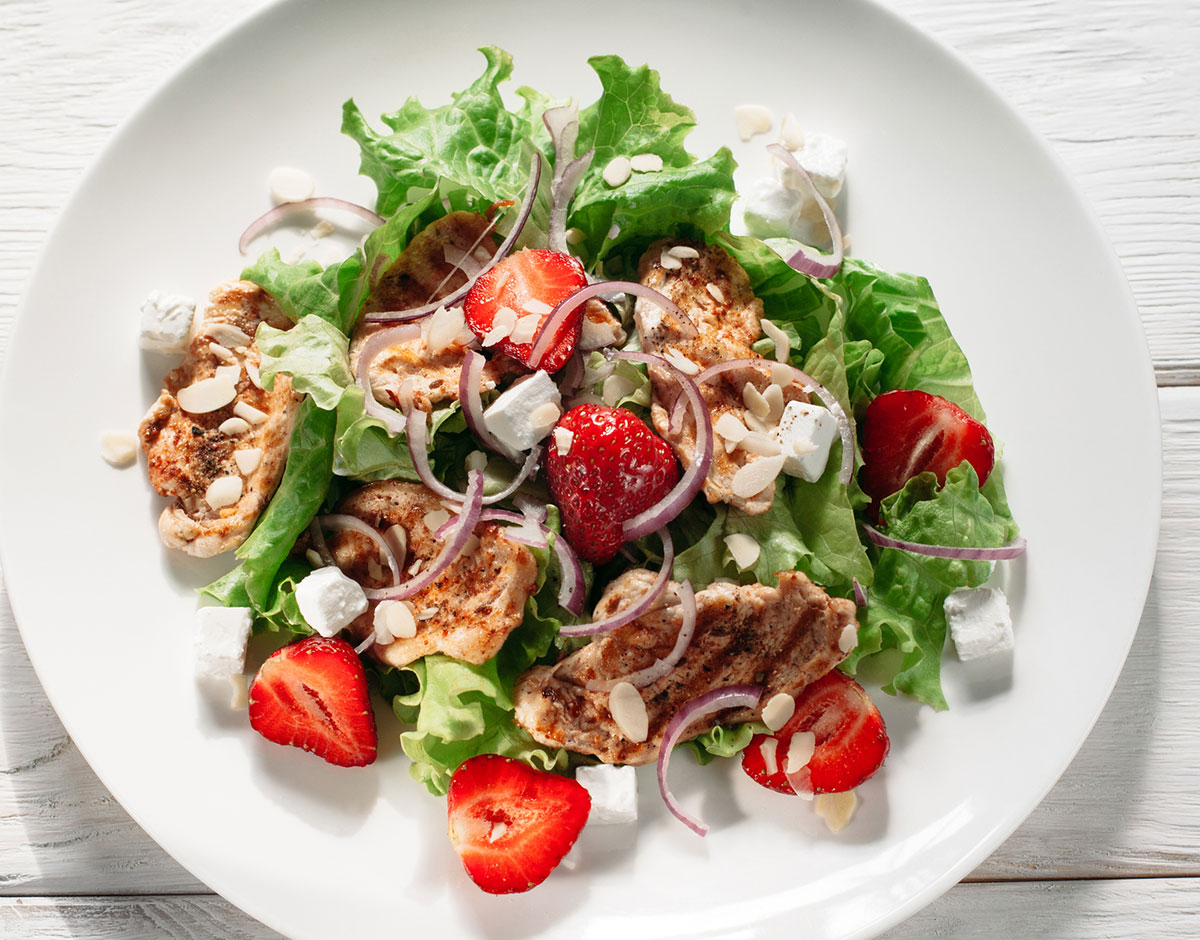 Grilled Chicken and Strawberry Salad