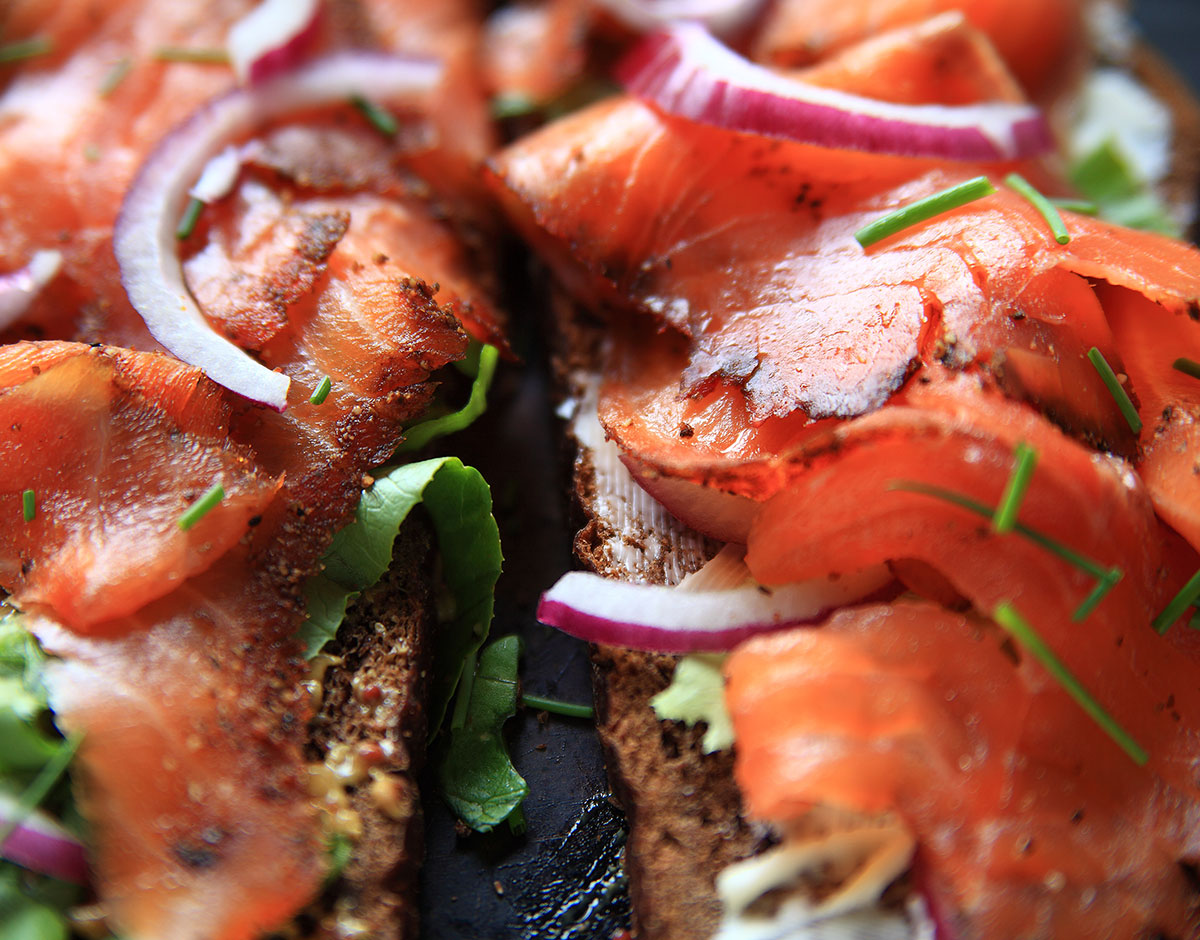 Open-Faced Smoked Salmon Sandwich