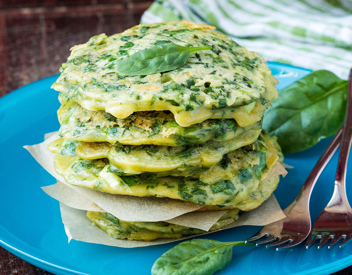 Spinach and Onion Pancakes