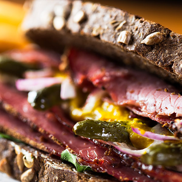 Sweet and Spicy Pastrami Sandwich