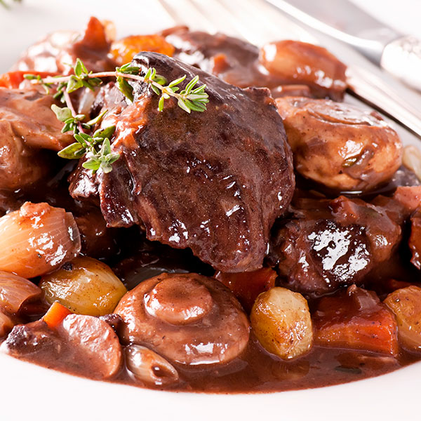 Braised Beef Short Ribs with Mushrooms and Pearl Onions