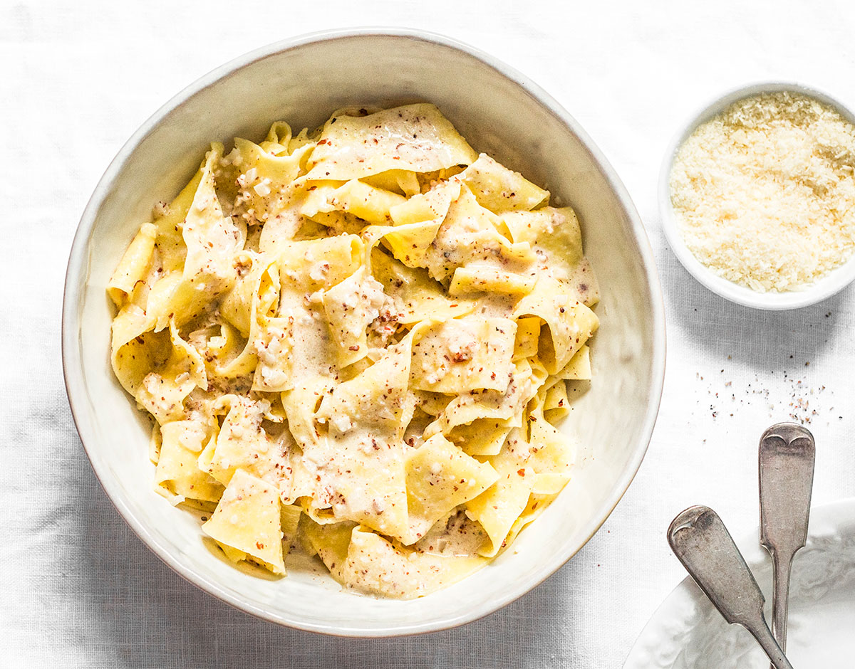 Pappardelle with Caramelized Onions