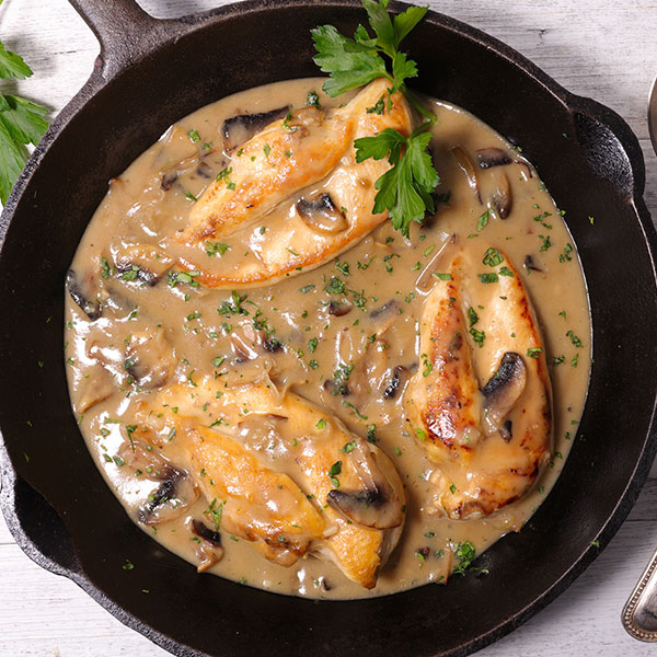 Chicken and Mushrooms with Sherry Cream