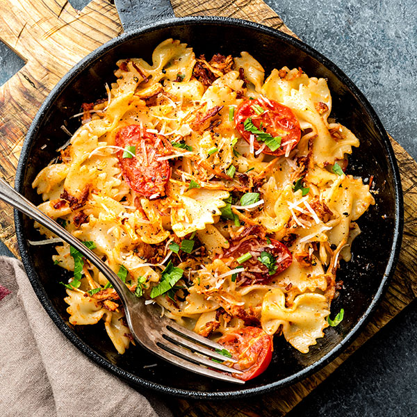 Easy Bow Tie Pasta with Sun-dried Tomatoes