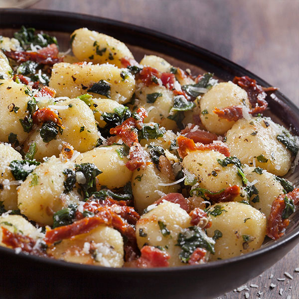 Gnocchi with Pancetta, Sun-dried Tomatoes and Spinach