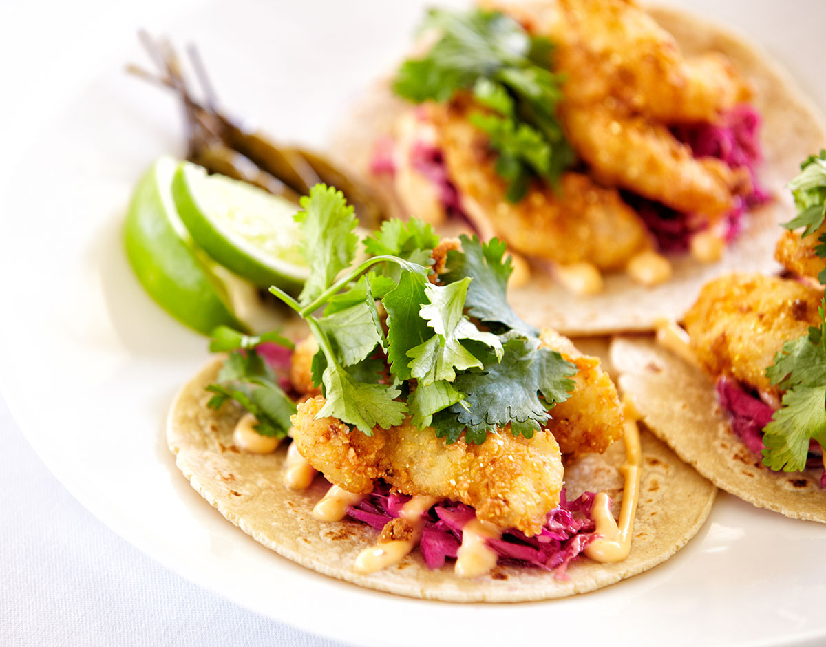 Baked Fish Tacos with Pickled Cabbage