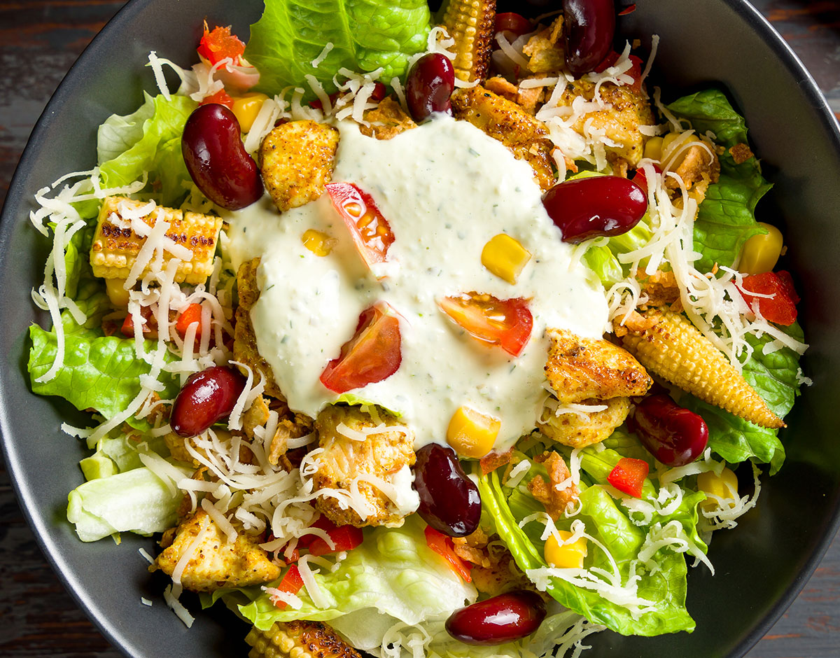 Tex-Mex Chicken Salad with Creamy Cilantro Dressing