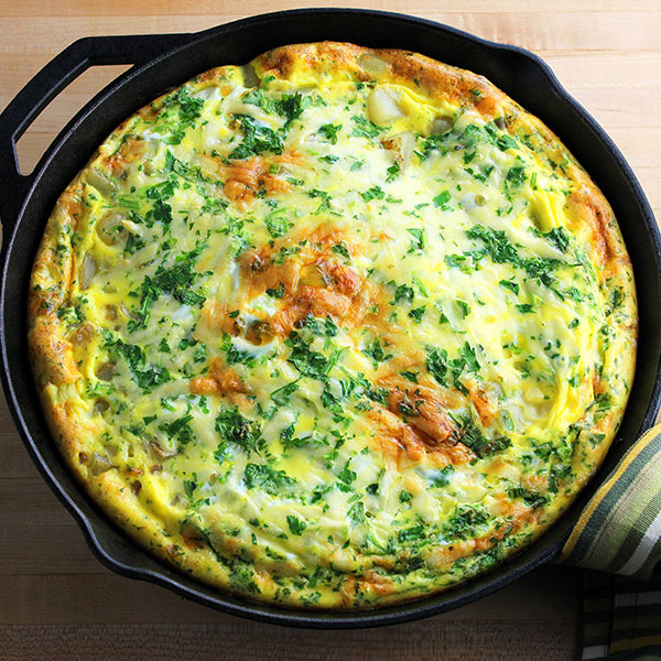 Frittata with Caramelized Onions and Herbs