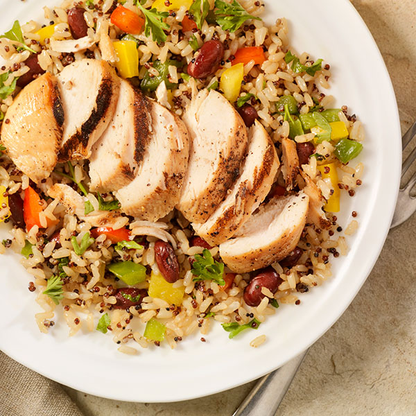 Grilled Chicken and Rice Salad