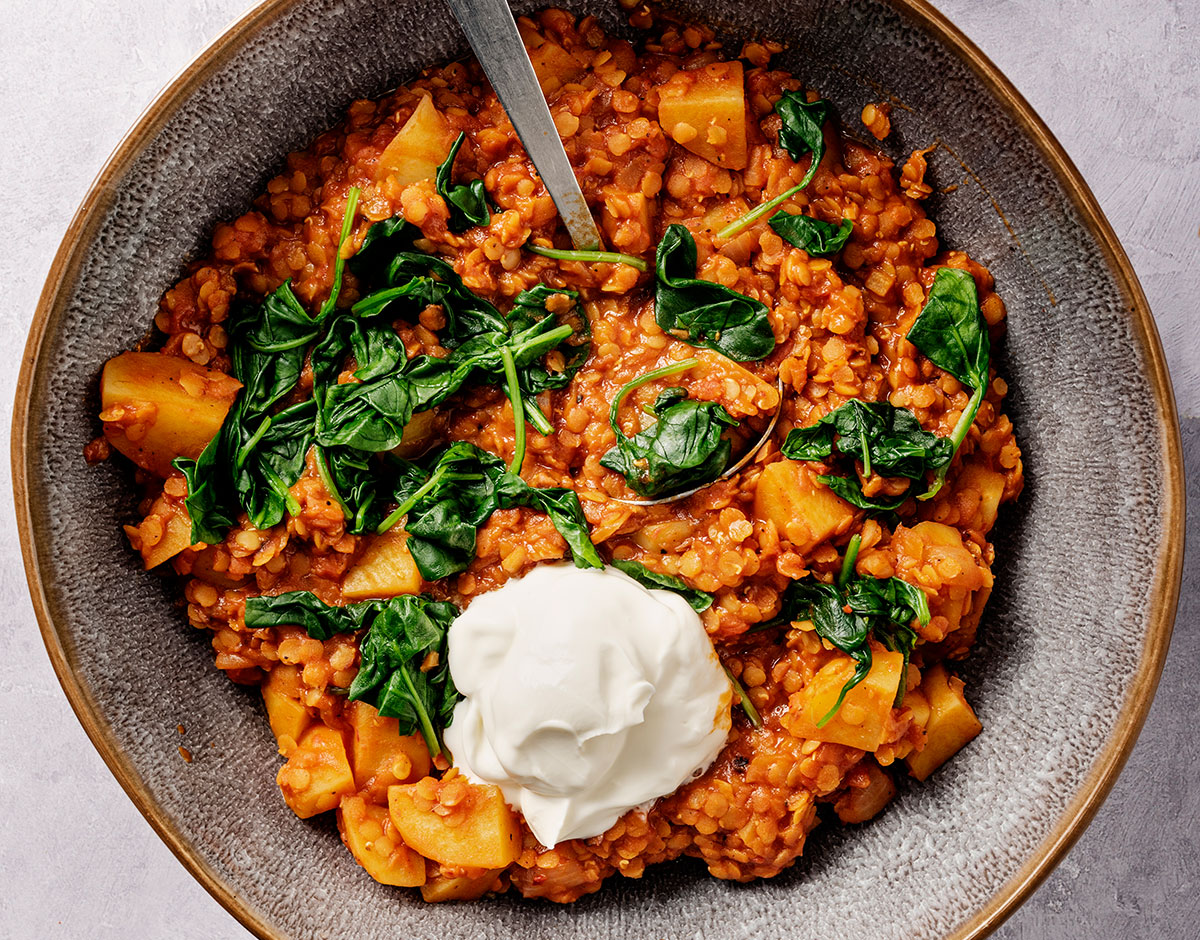 Sweet Potato and Red Lentil Dal
