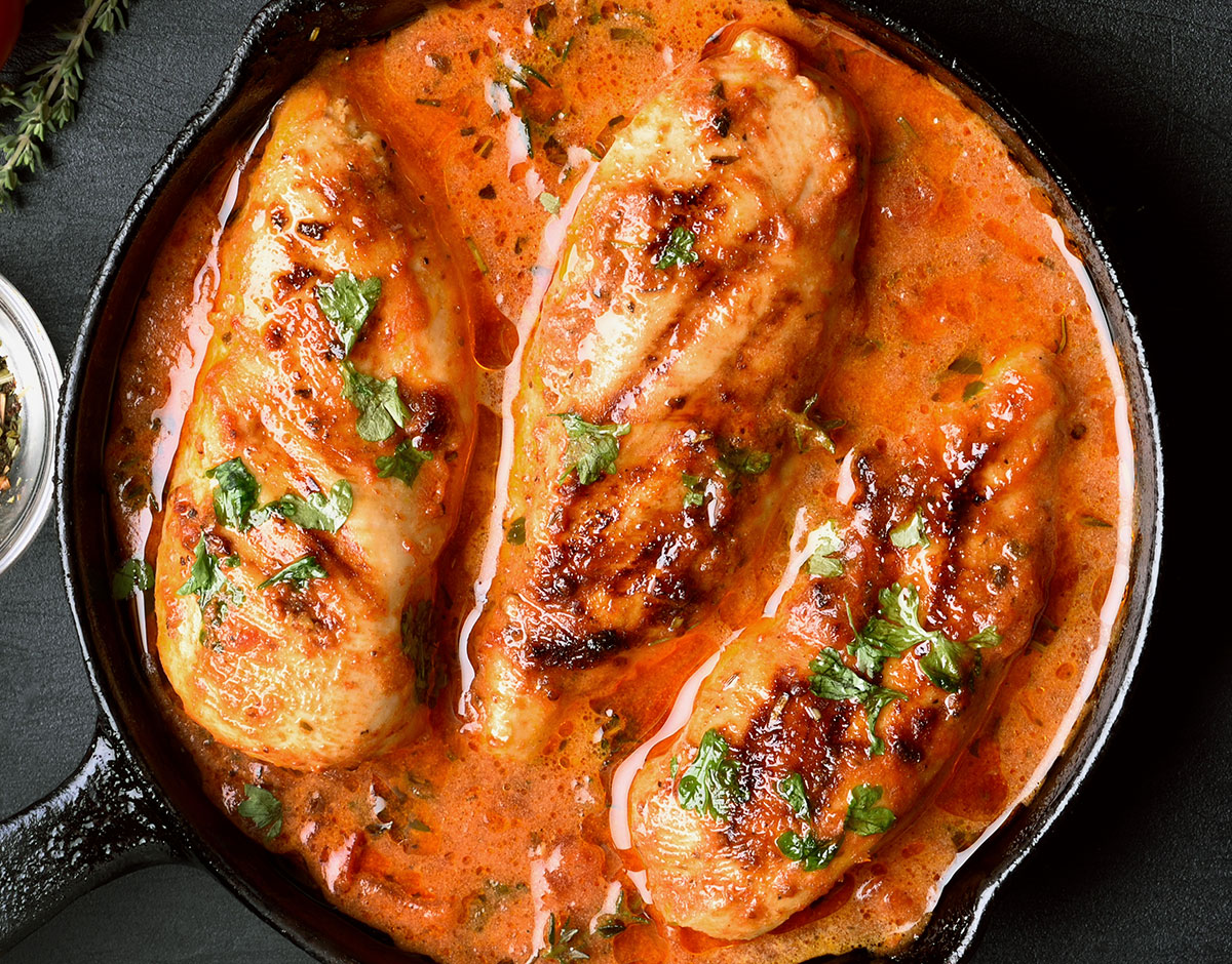 Chicken Breasts with Creamy Tomato Sauce