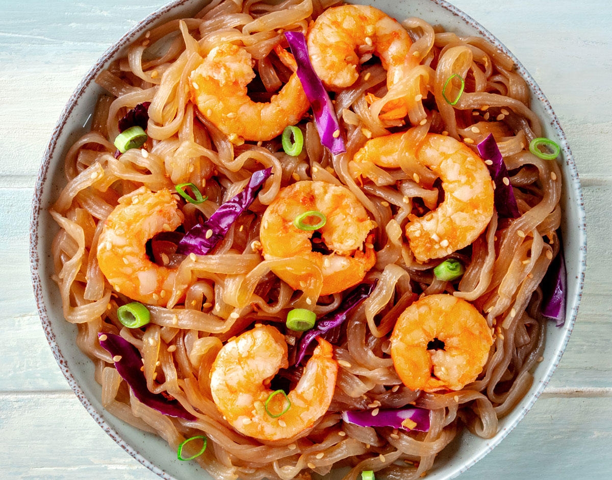 Easy Shrimp and Rice Noodle Bowls