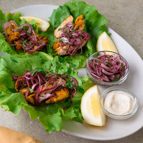 Yogurt Lemon Chicken with Sumac Onions