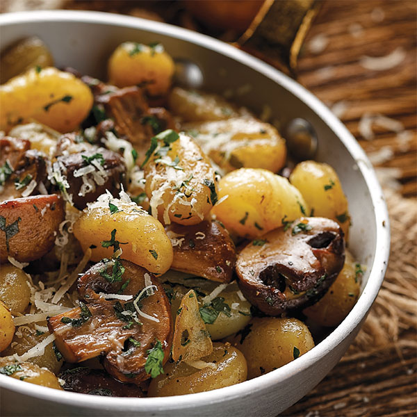 Gnocchi with Mushrooms and Cipollini Onions