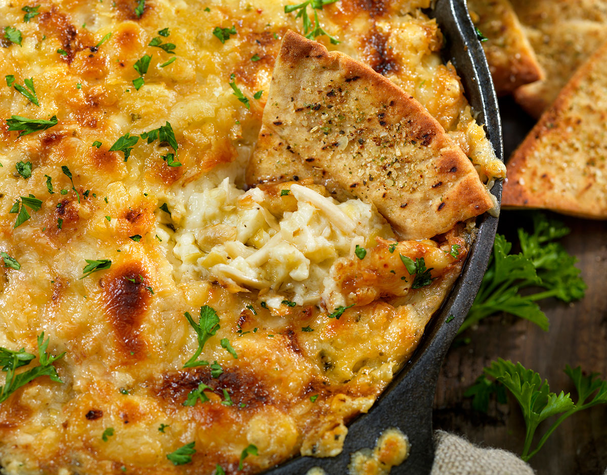 Caramelized Onion, Spinach and Artichoke Dip