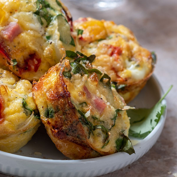 Egg Muffins with Bacon and Spinach